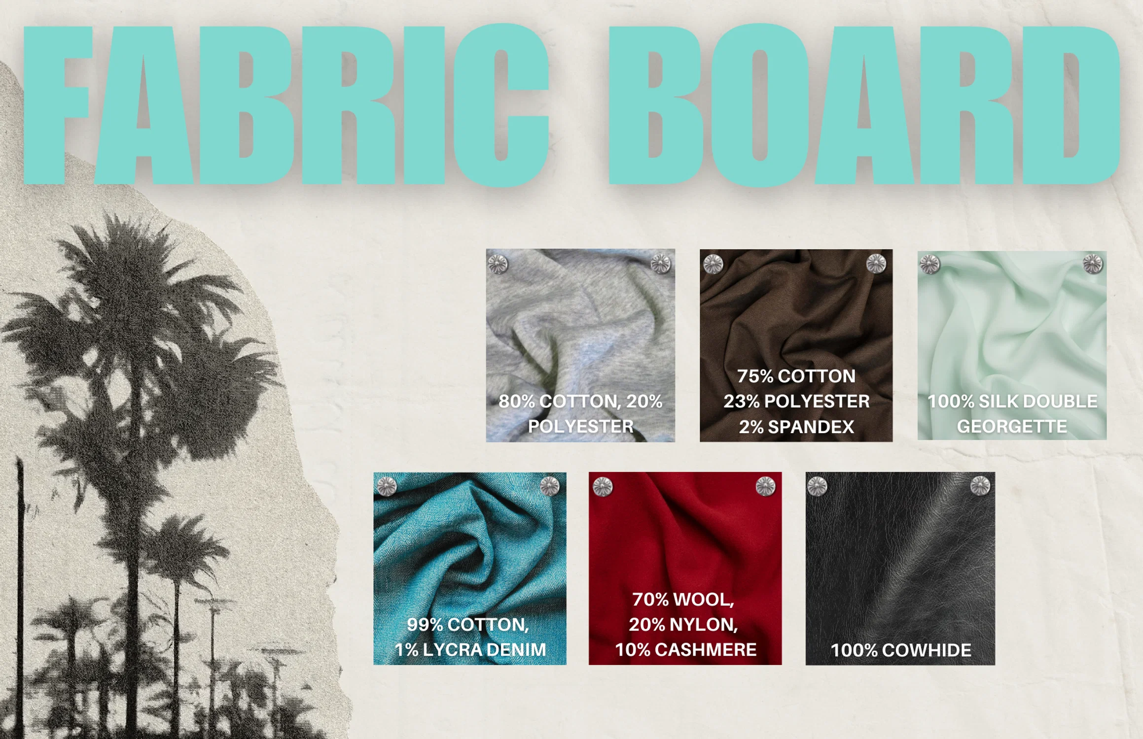 Chrome & Carats Fabric Board
