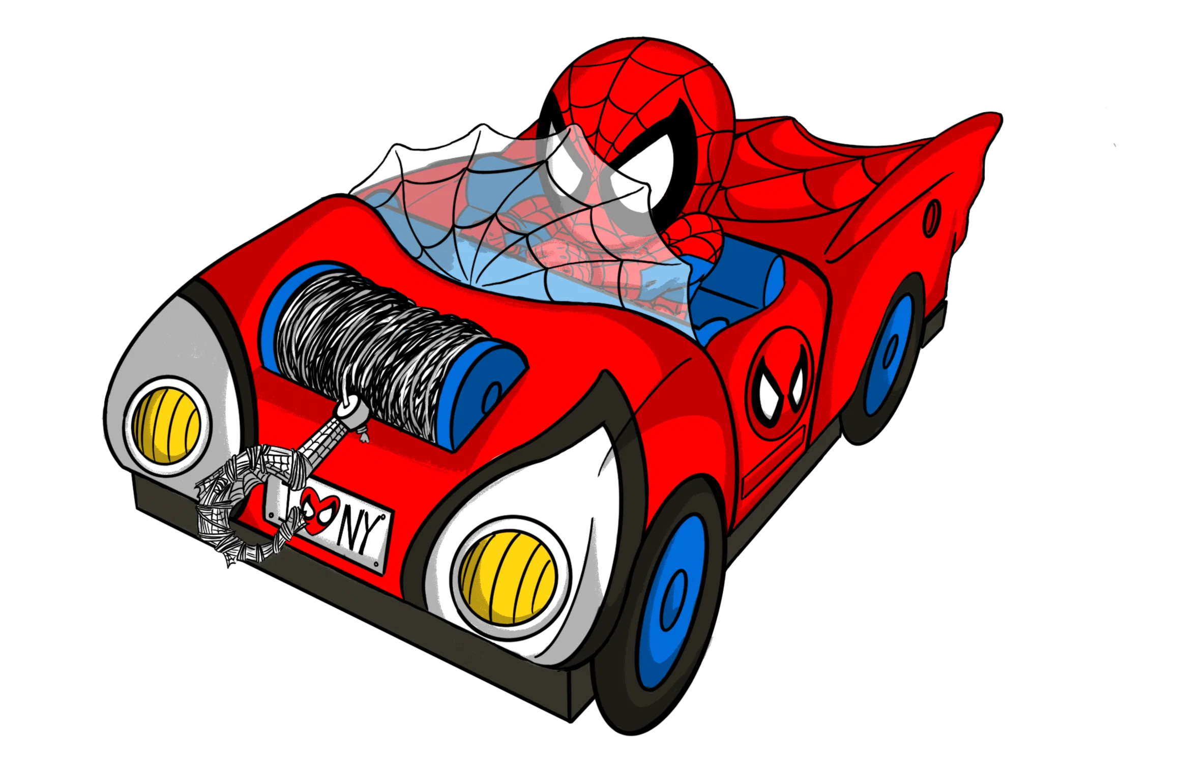 Spider-man toy car