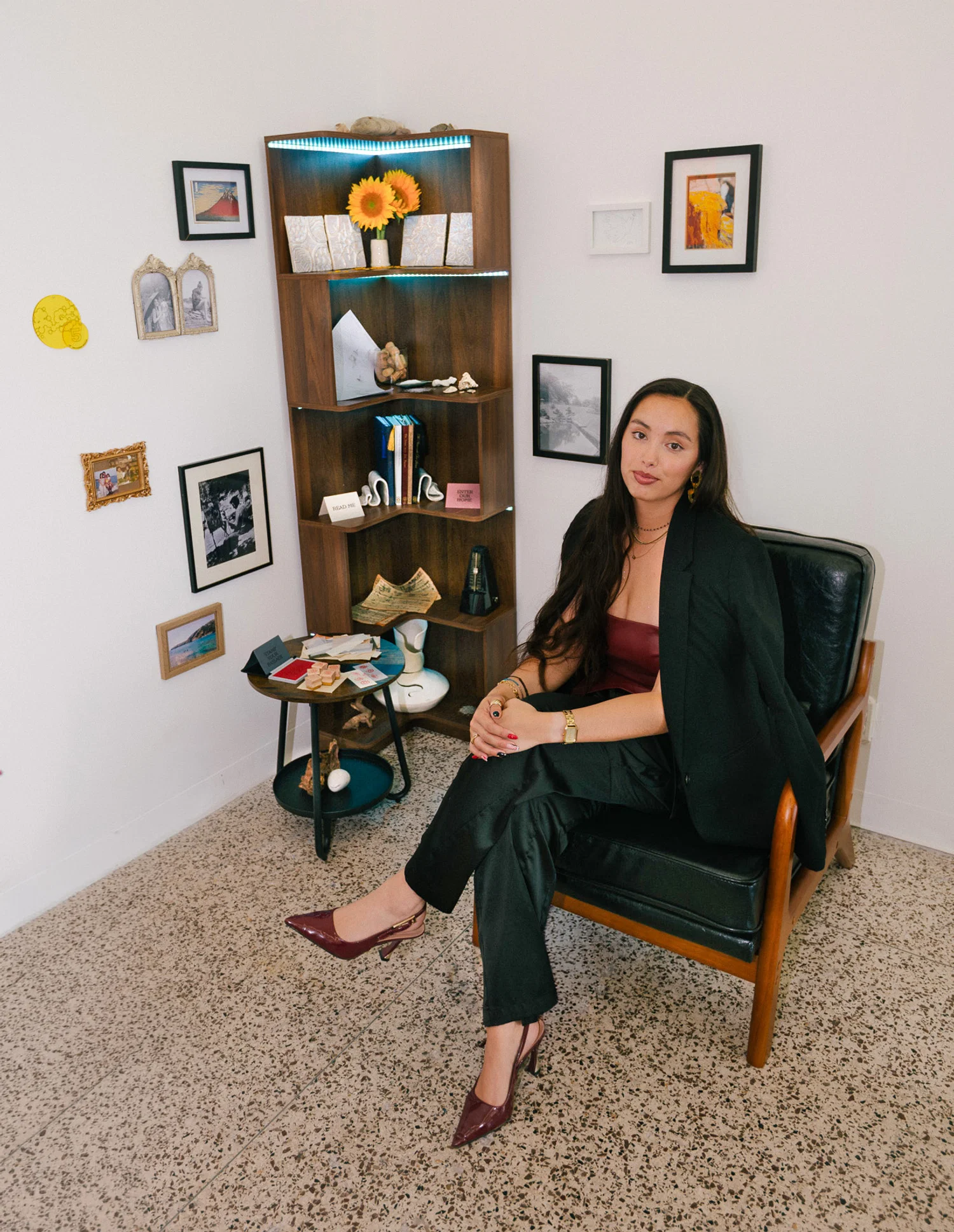 The House with Five Rooms is an installation and book design project that organizes a multilingual narrative into five rooms, each paired with a corresponding section of a printed book representing a family member through spatial and editorial design.