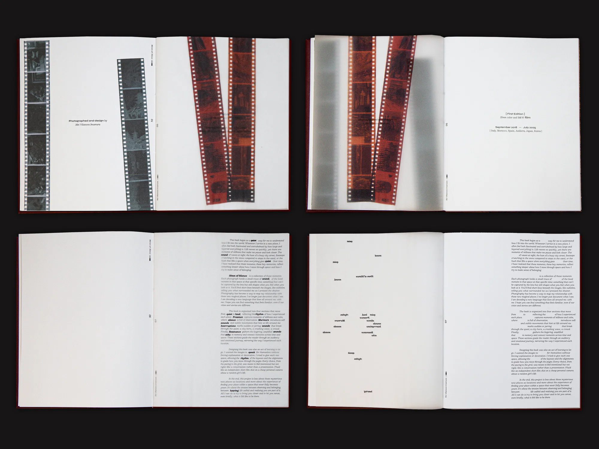 A 35mm film photography project documenting moments of silence and stillness through a series of unedited, observational photographs presented as a visual sequence.