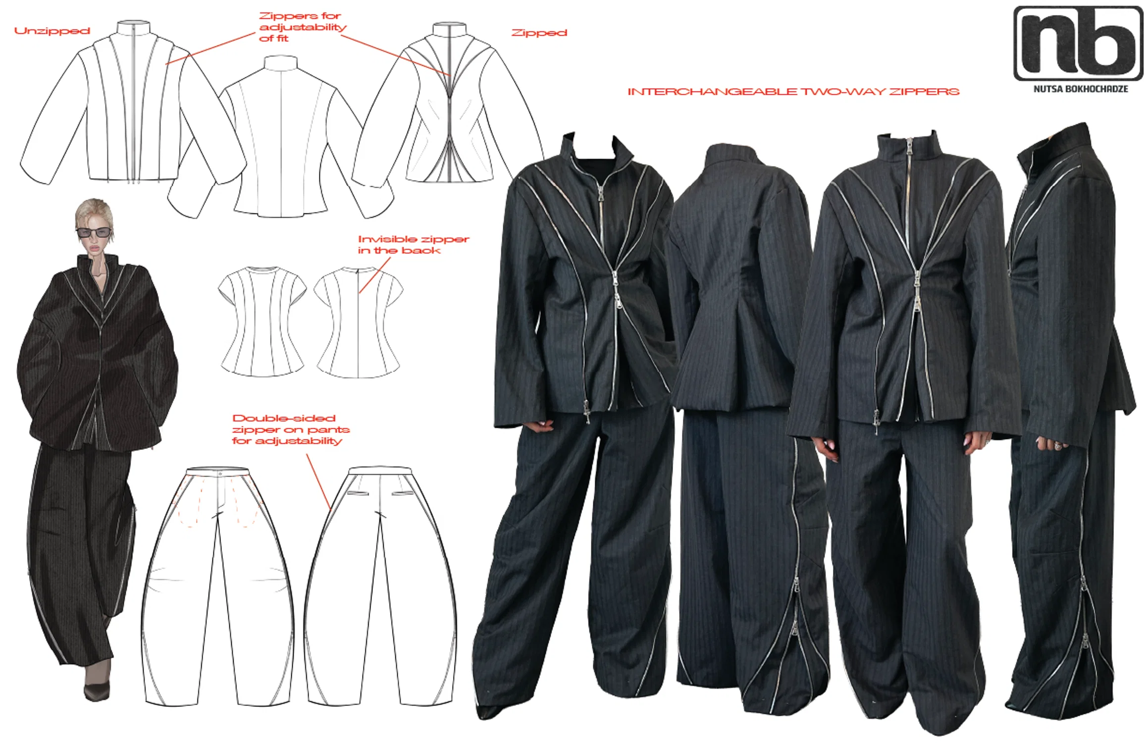 Garment construction and technical flats
