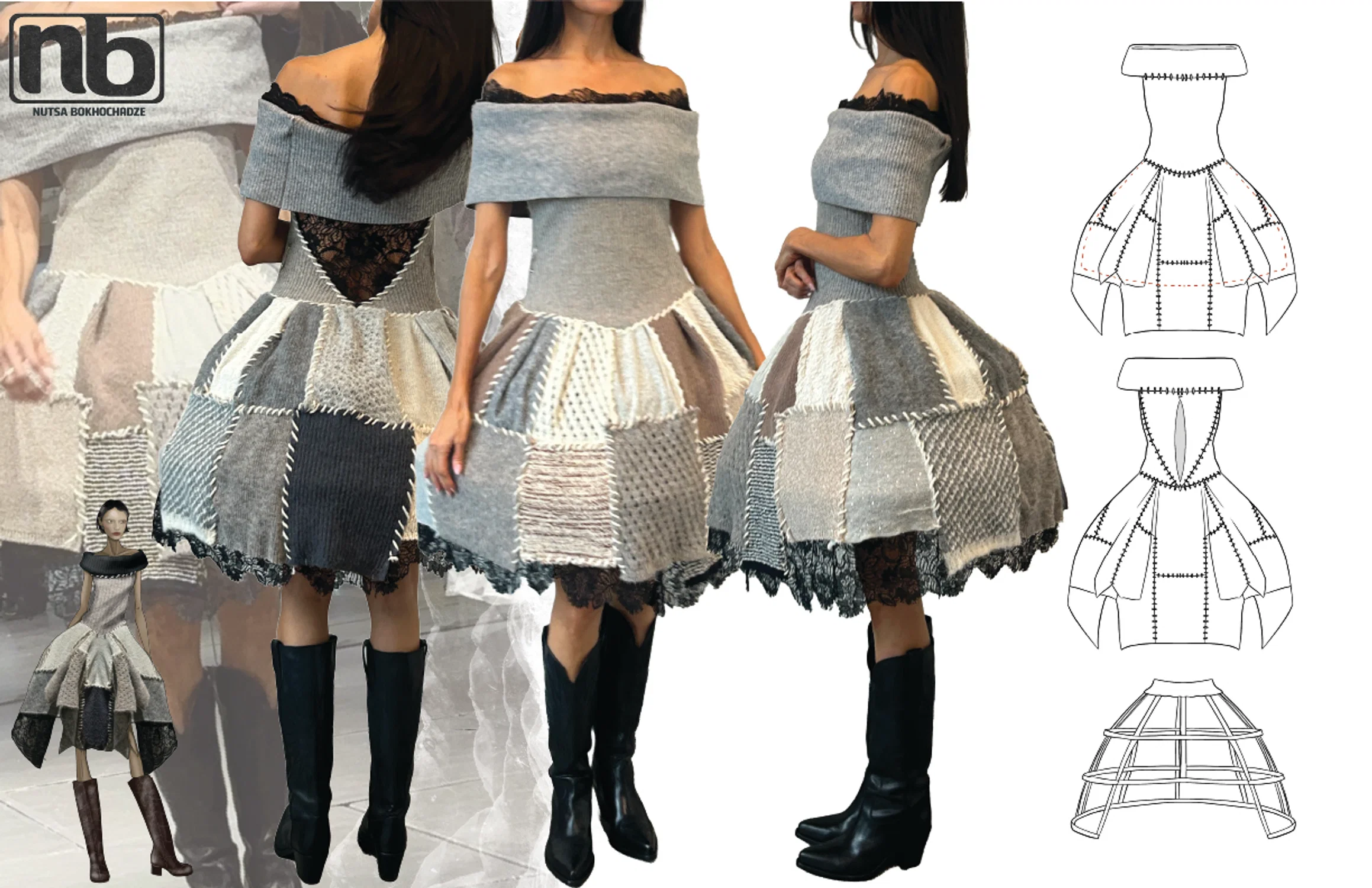 Garment construction and technical flats