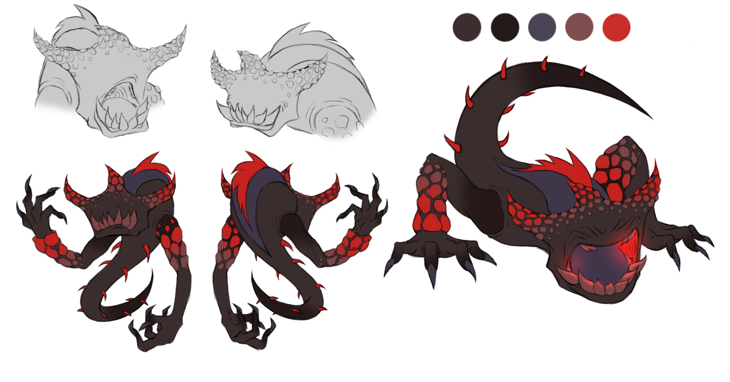 Reference sheet of a creature