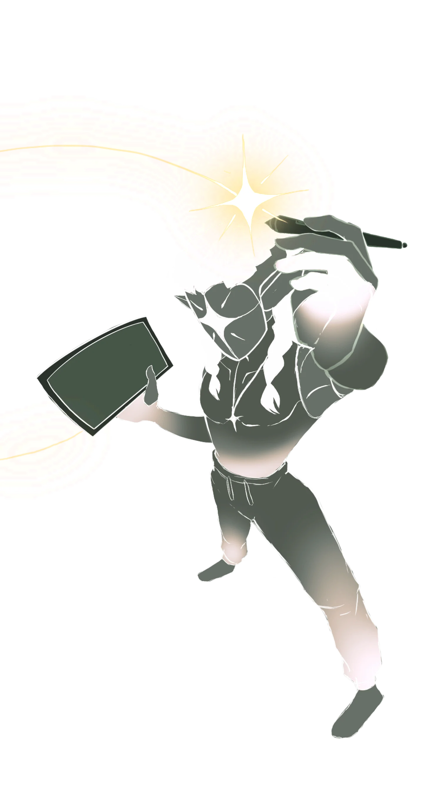 the avatar for Arts Dying Star by Leonitus Cuneo a black and white figure with a star for a face
