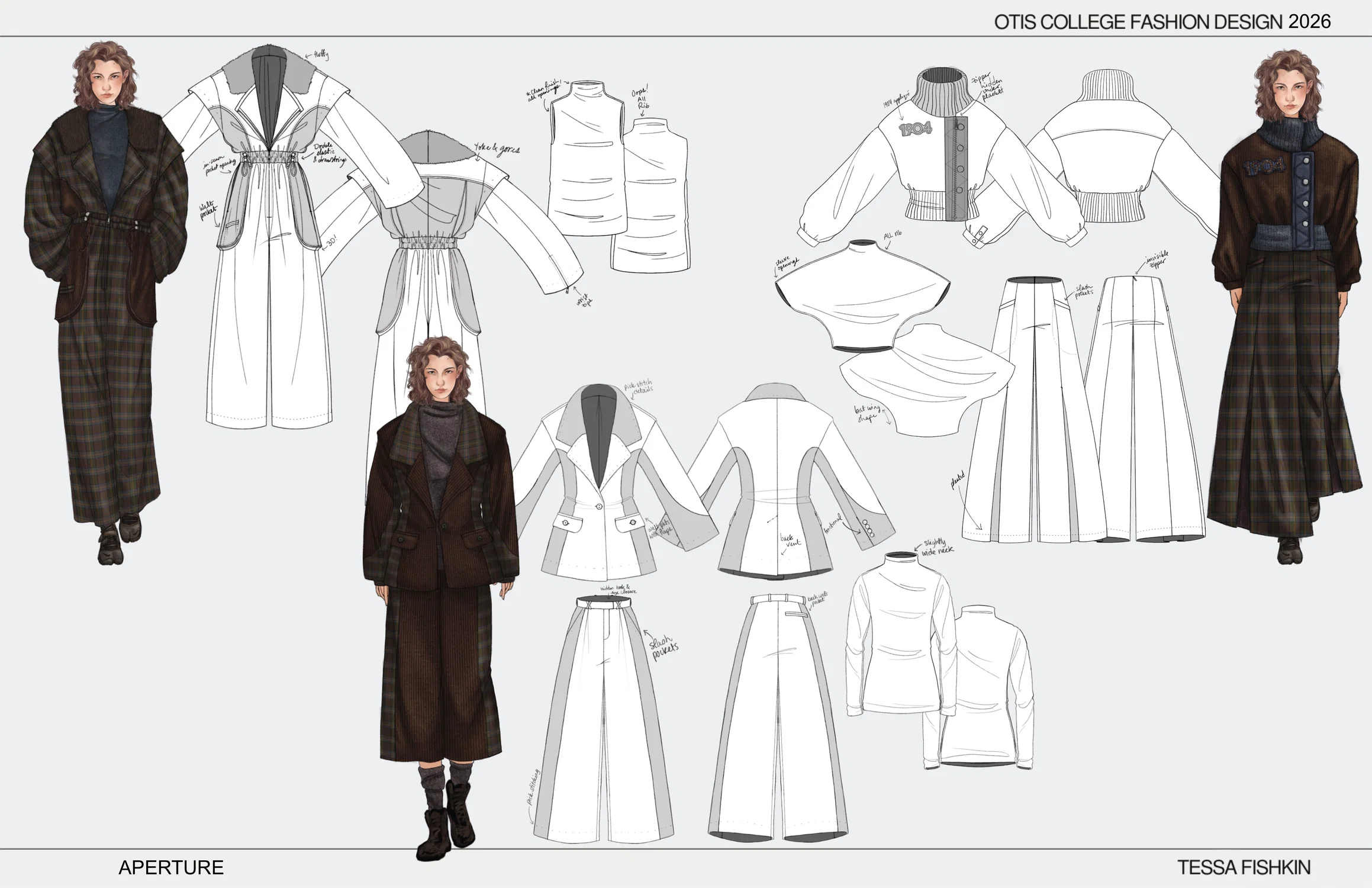 Flats of garments from two of the outfits from the FIFA lineup.