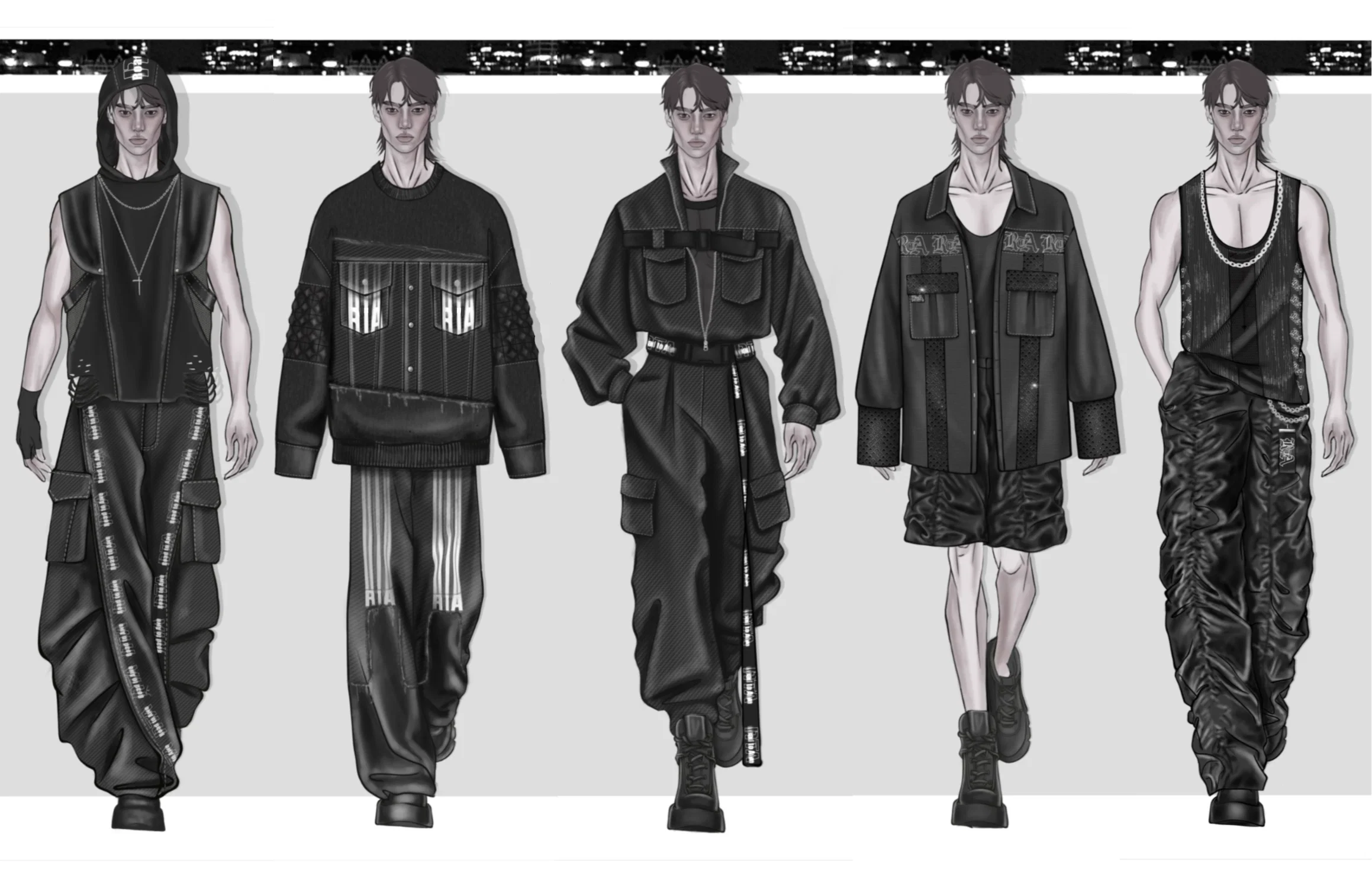A Study of Black-Streetwear Collection Final Lineup