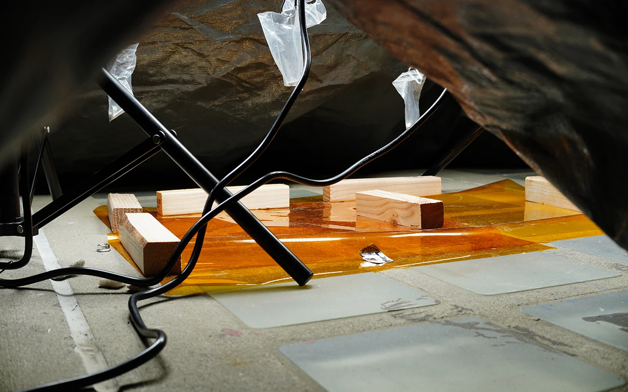 Gallery skylight from above