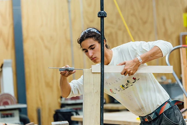 Model of a chair made of wood