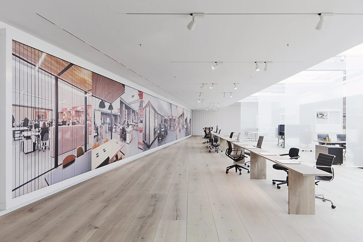 Rendering of virtual work space