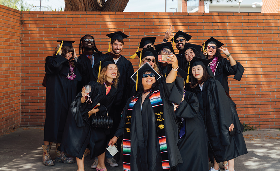 Students at commencement