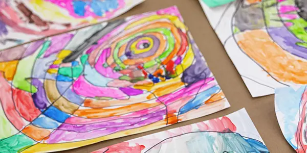 abstract painting by Extension student