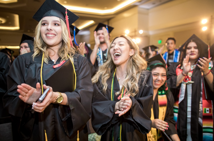 Students at commencement