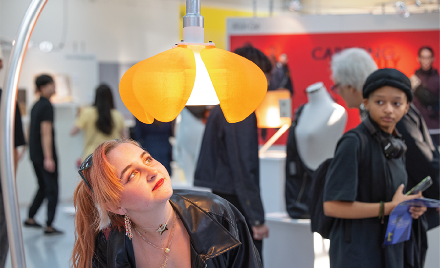 Students in the campus commons during O-Launch Weekend