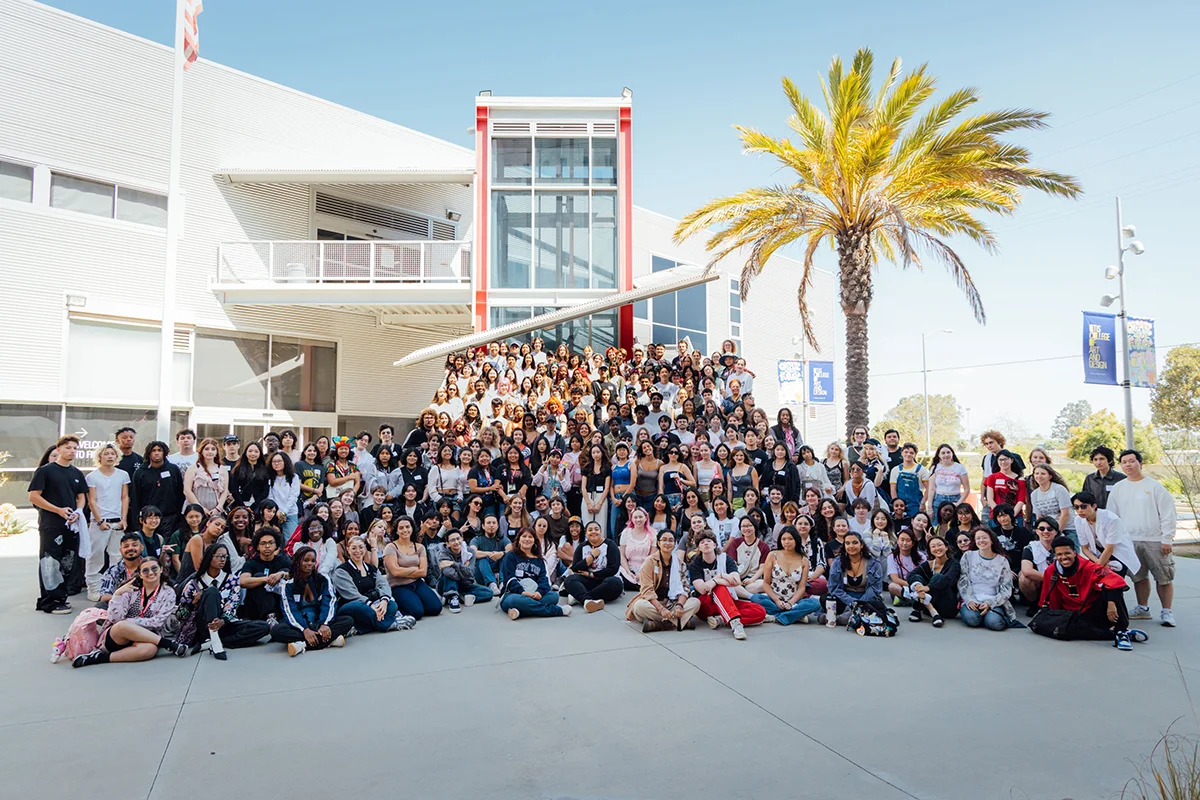 Students at convocation on campus