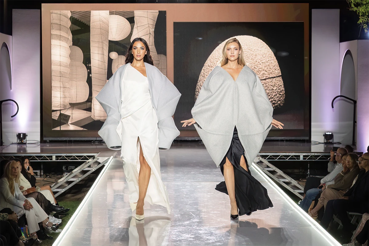 Agolde models walking down runwat