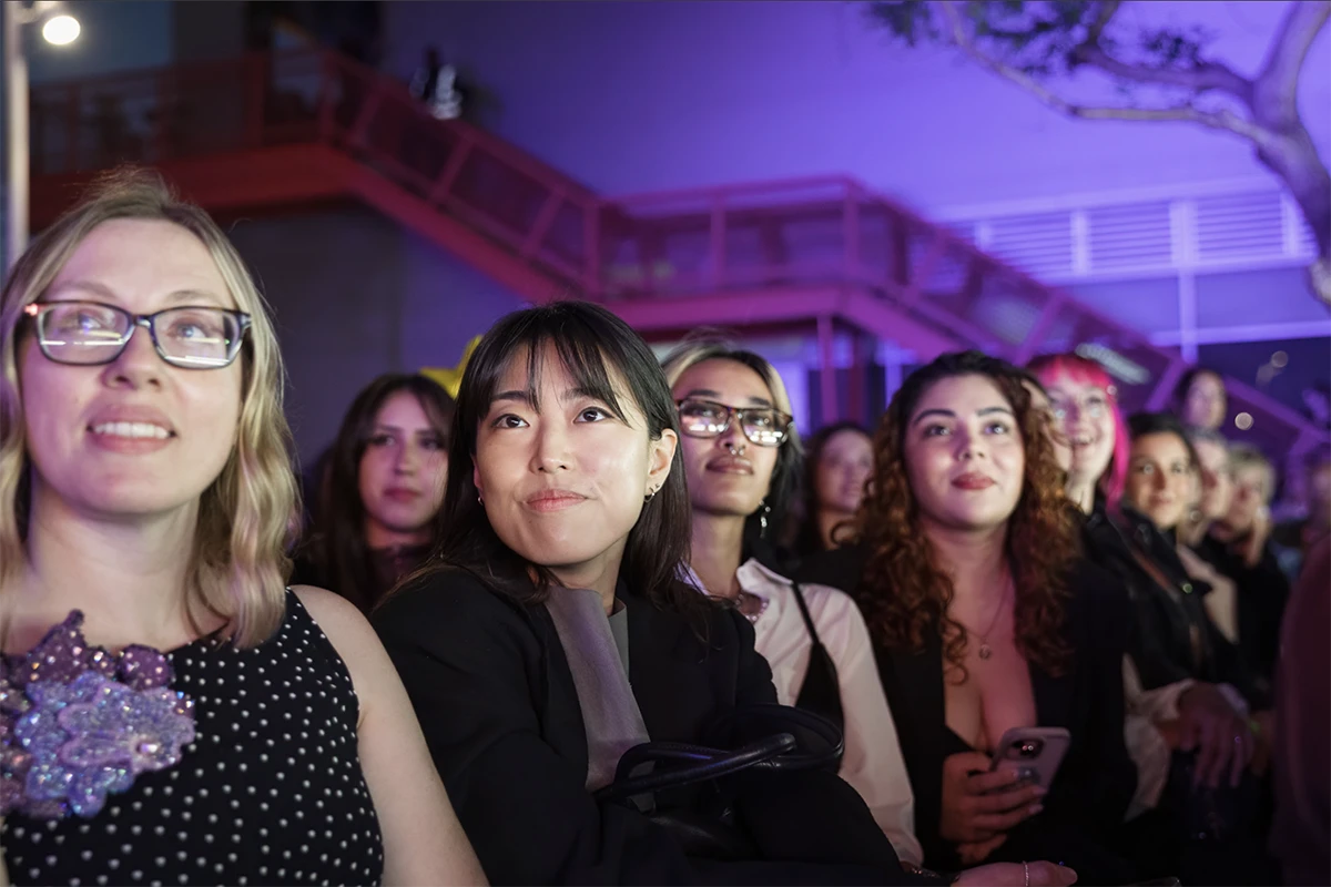Guests enjoying the Otis College Fashion show