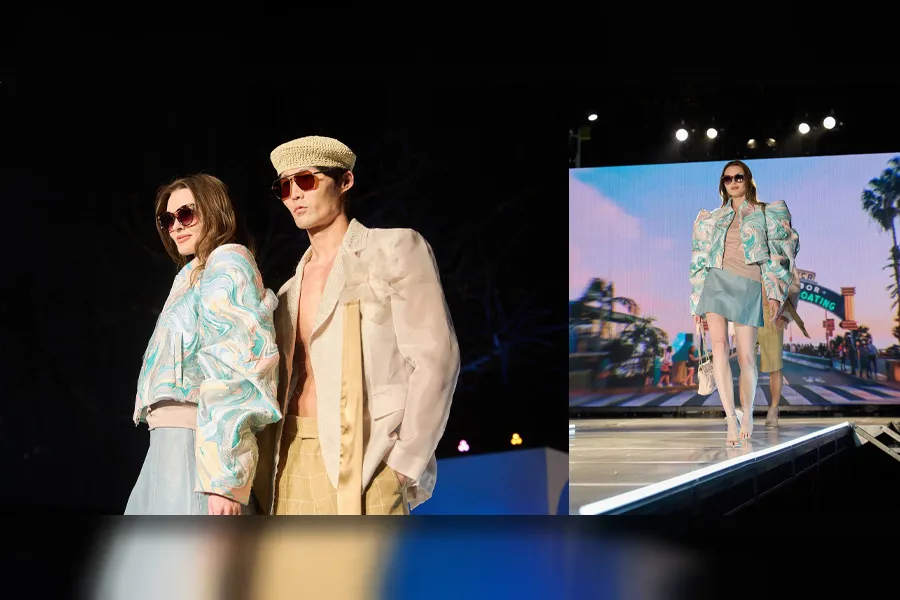 Models showing casual stylized summer wear