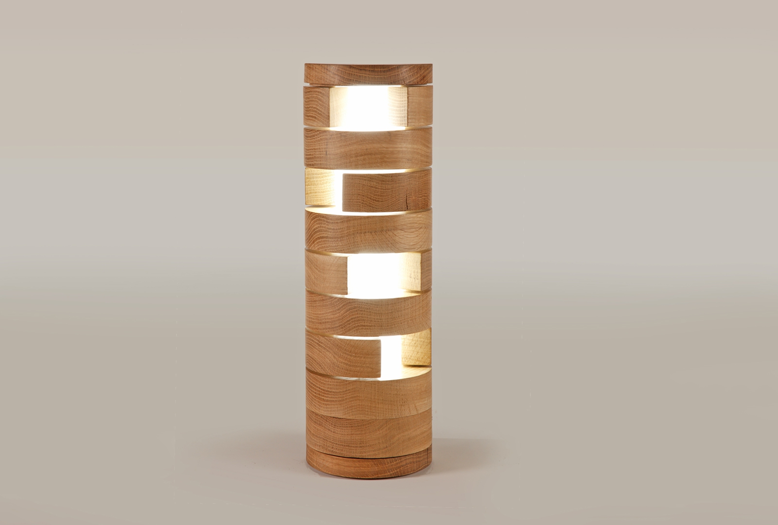 Rotating Dimable Wooden Table Light