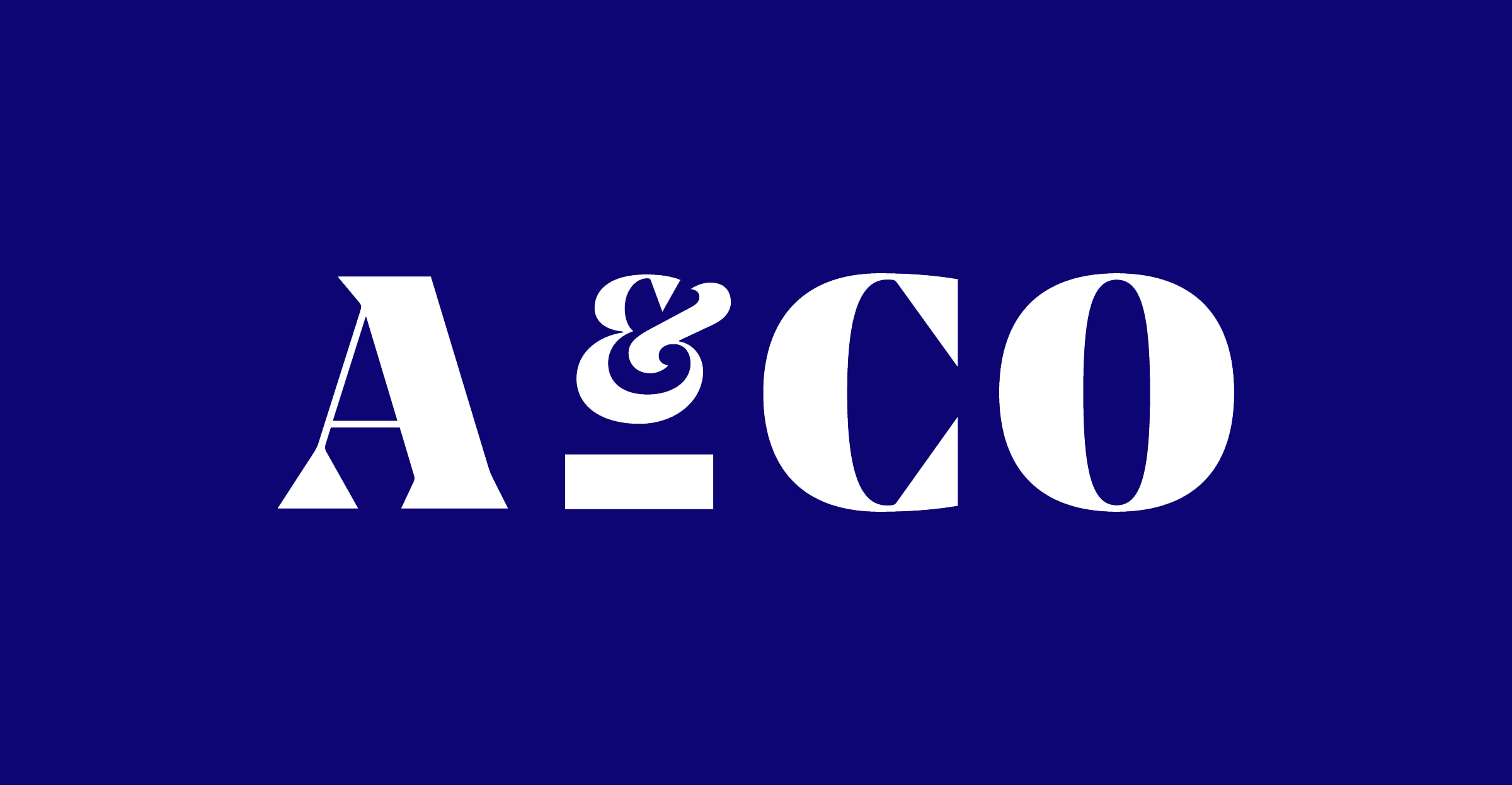 A&CO White on Blue Logo