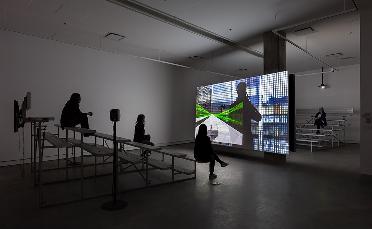 Clemens von Wedemeyer, The Illusion of a Crowd, exhibition view at VOX, Montreal, 2022. 
