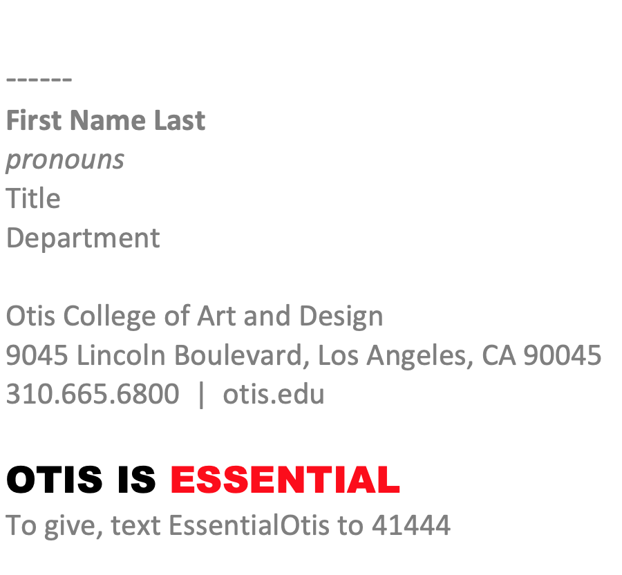 Otis Standard Email Signature Template