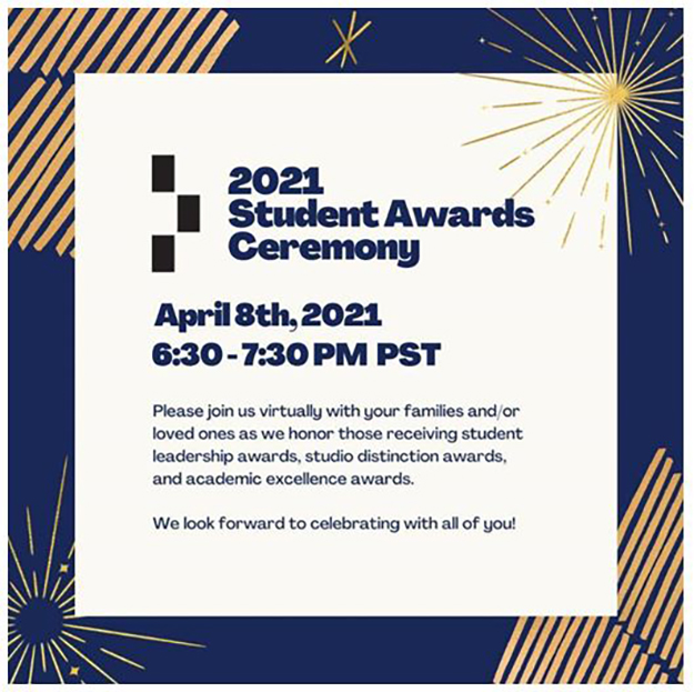 flyer for 2021 Student Awards Ceremony