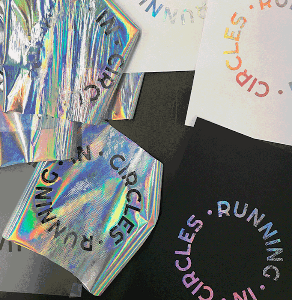 Running in Circles is a publication we designed based on the future in sports. It gave a perspective of the development that will take place in the field of sports in the coming years. This project was an end to end process from designing to production. Researching and writing content, designing the material, printing it, and then using perfect binding technique for the pages and book cover, all done in house. We were able to try our hand at the production processes for the cover design of the publication. 