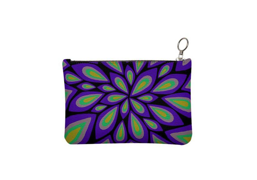 Textile design surface design repeat colors patterns  Eccentric Leaf Nature Merchandise Clutch Bag Bold 