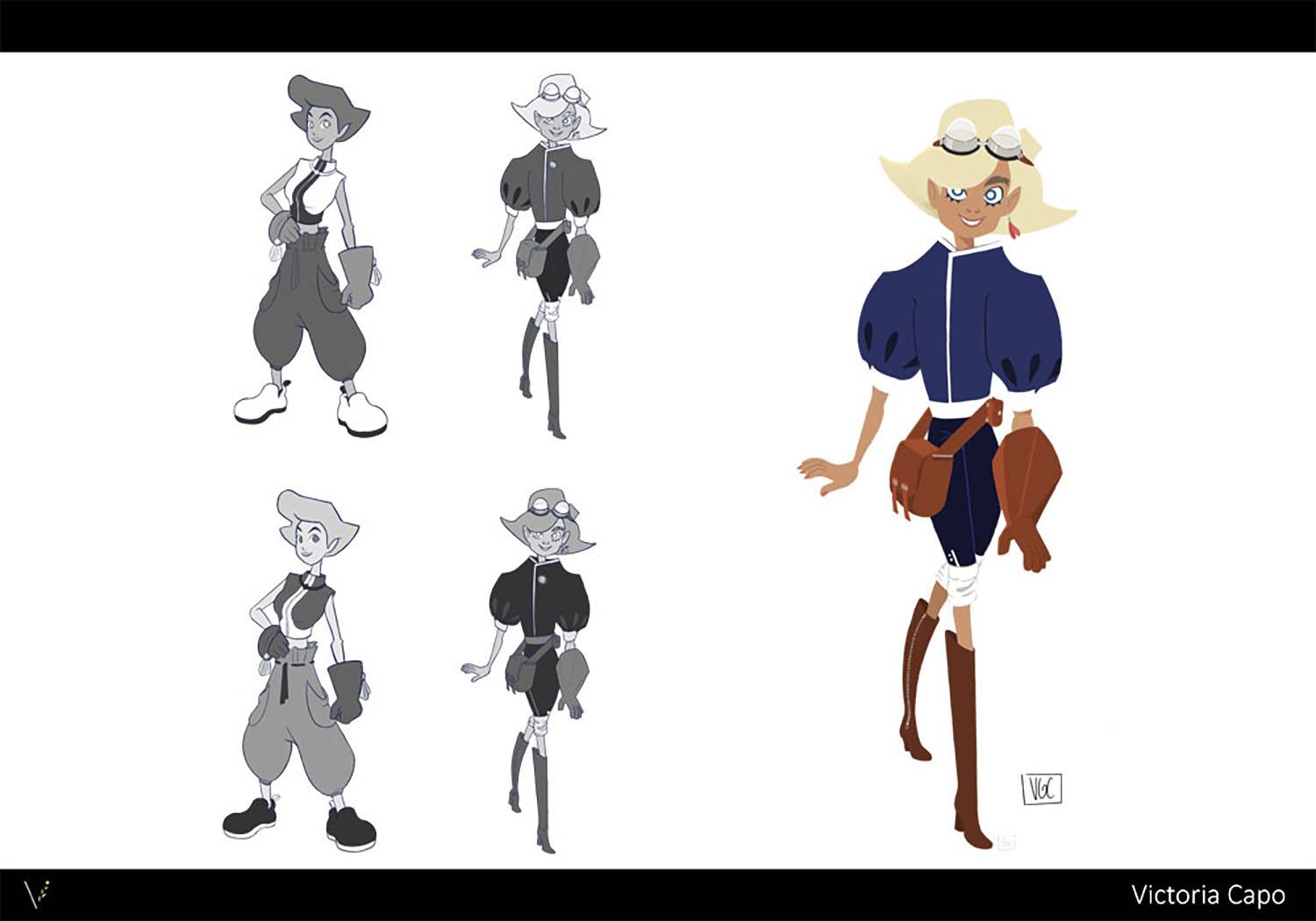 Character design for a falconer's apprentice.