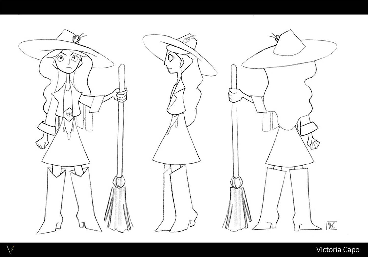 Character turn-around of a Southern witch.