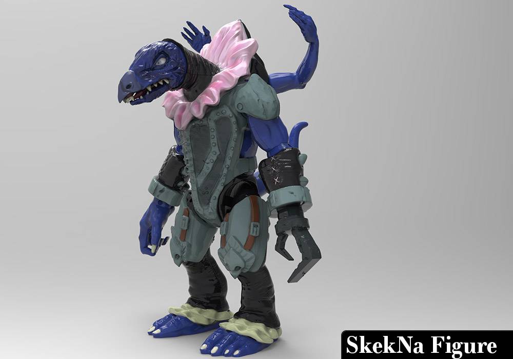  SkekNa action figure sculpted and painted in Zbrush and rendered in Keyshot