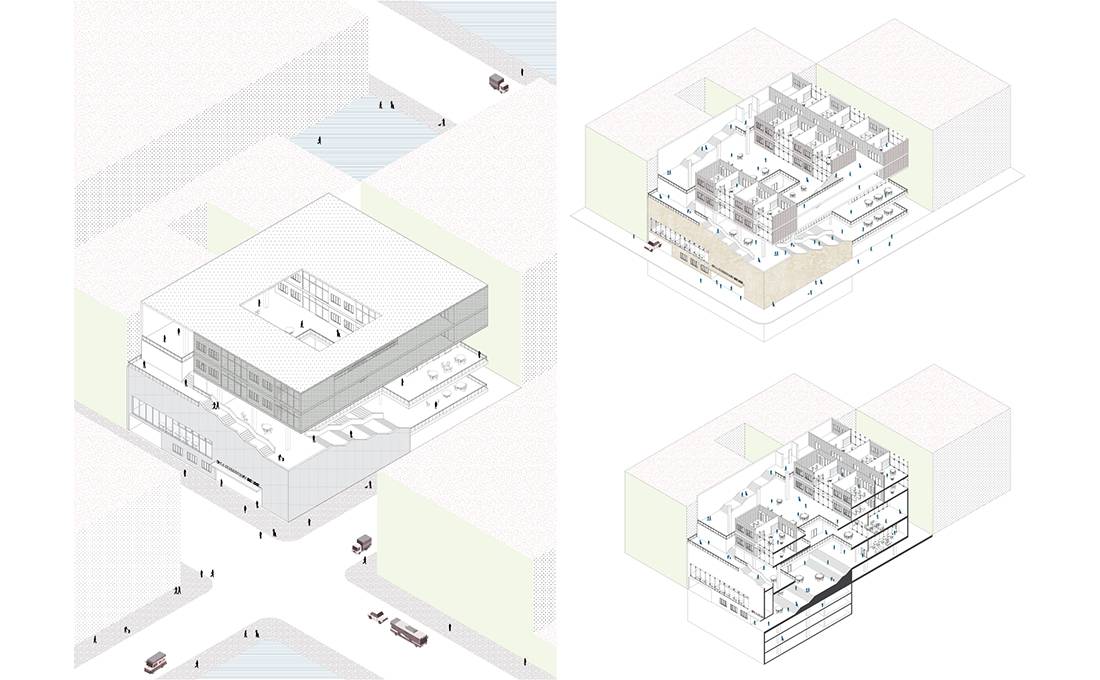 Studio 5 Void in the City Isometric Drawings