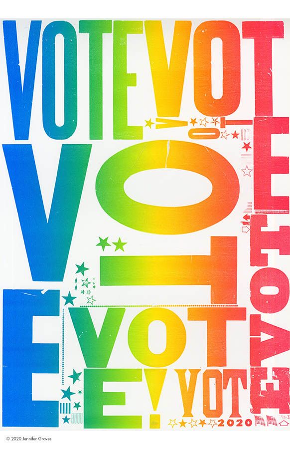 Vote 2020 Rainbow by Jennifer Grave