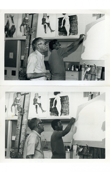 Charles White with artist Stan Wilson
