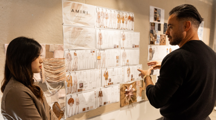 Fashion designer Mike Amiri visits Otis College Fashion Design students 
