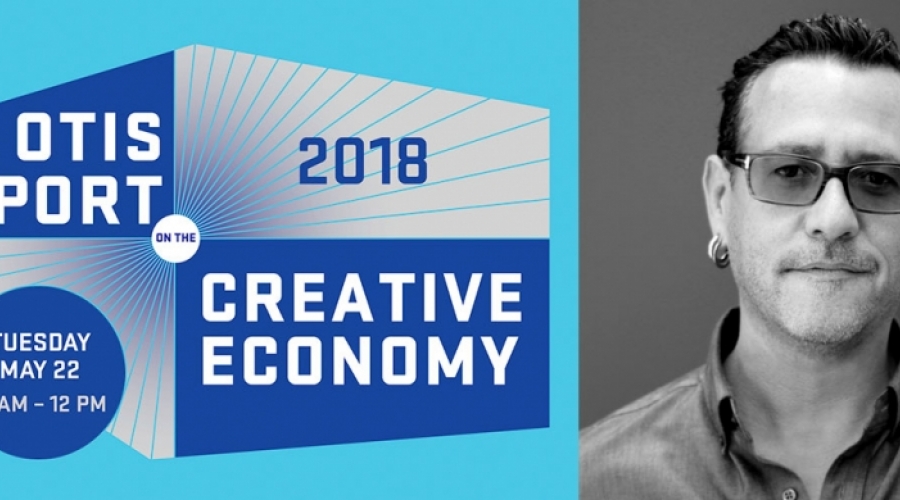 2018 Creative Economy logo with portrait of Shawn Johnson