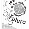 Elle Anderson typography poster Futura Tubthumping This is a poster that focuses on one specific typeface and song and communicates the connection between the two