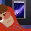 Camera focuses on a star in the sky, and moves to a child's room. The main character, Javi, goes to rest in bed.