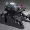 Police mech designed to control riots and mass surveillance.
