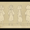Character turn-around for Grace, a ghost character from my thesis project "Spirit Box".