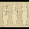 Character turn-around for Sister Perpetua, a nun and teacher character from my thesis project "Spirit Box".