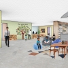 The Commons - View of Classroom area with shared multipurpose spaces