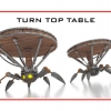 The Turn Top Table is the cool steampunk robot table that will move wherever you want it to