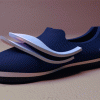 3D Modeled Mesh Shoes with Metallic Accents.