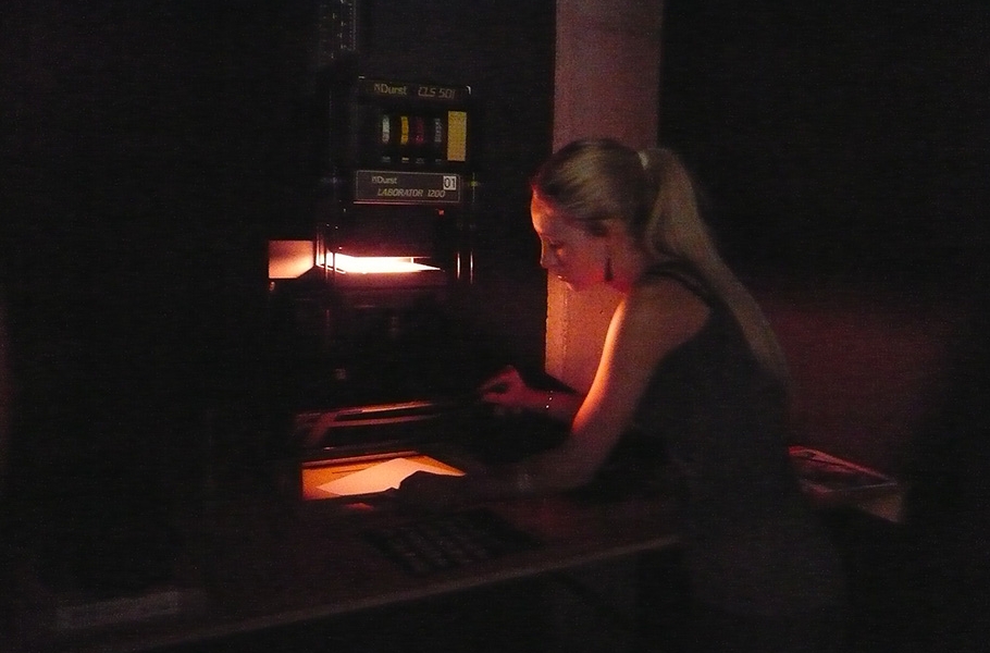 FA girl in darkroom