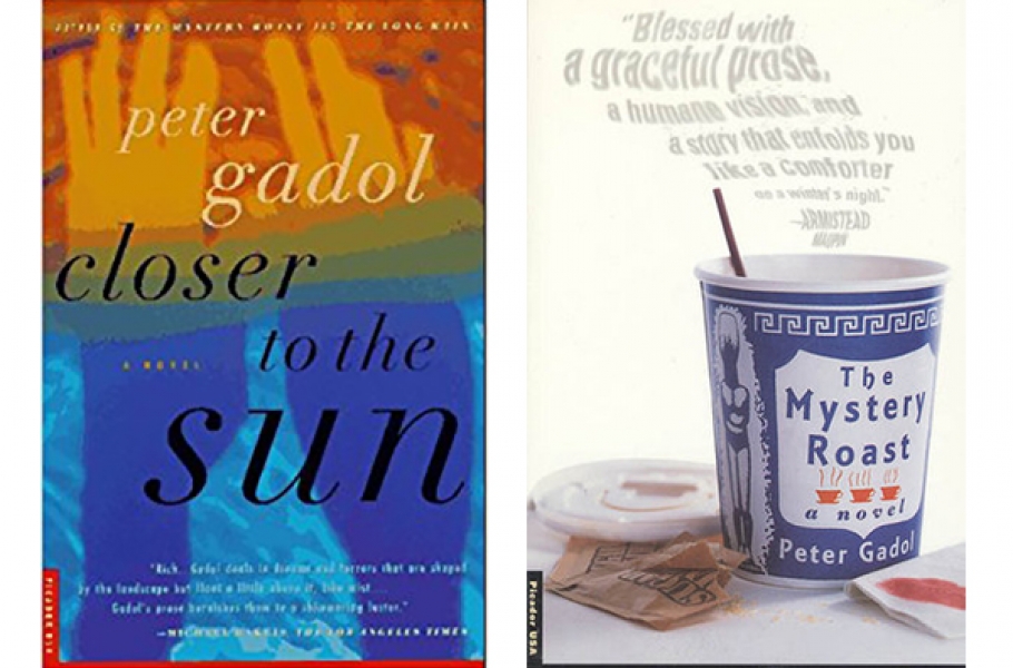 images of book covers of Closer to the Sun and Mystery Roast by Peter Gadol